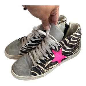 Steve Madden Zebra‎ Print Sneakers Black/White Sz 9